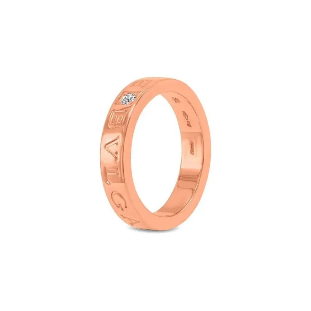 Bulgari 18K Rose Gold 0.01 ct. tw. Diamond Ring - Picture 3 of 3